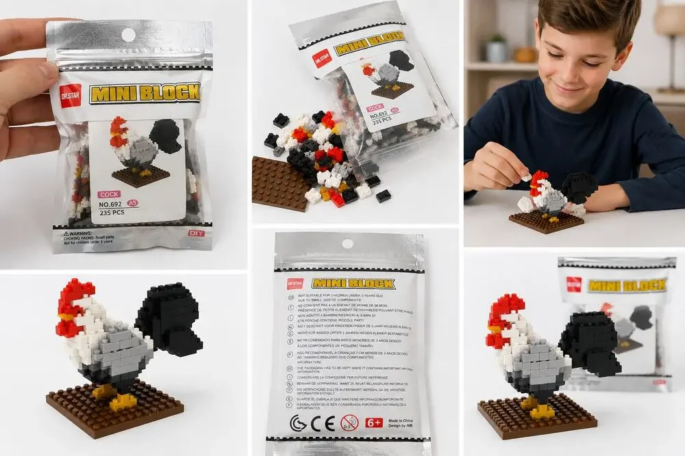 DR.STAR Mini Block Rooster Building Set – 235 Pieces No. 692